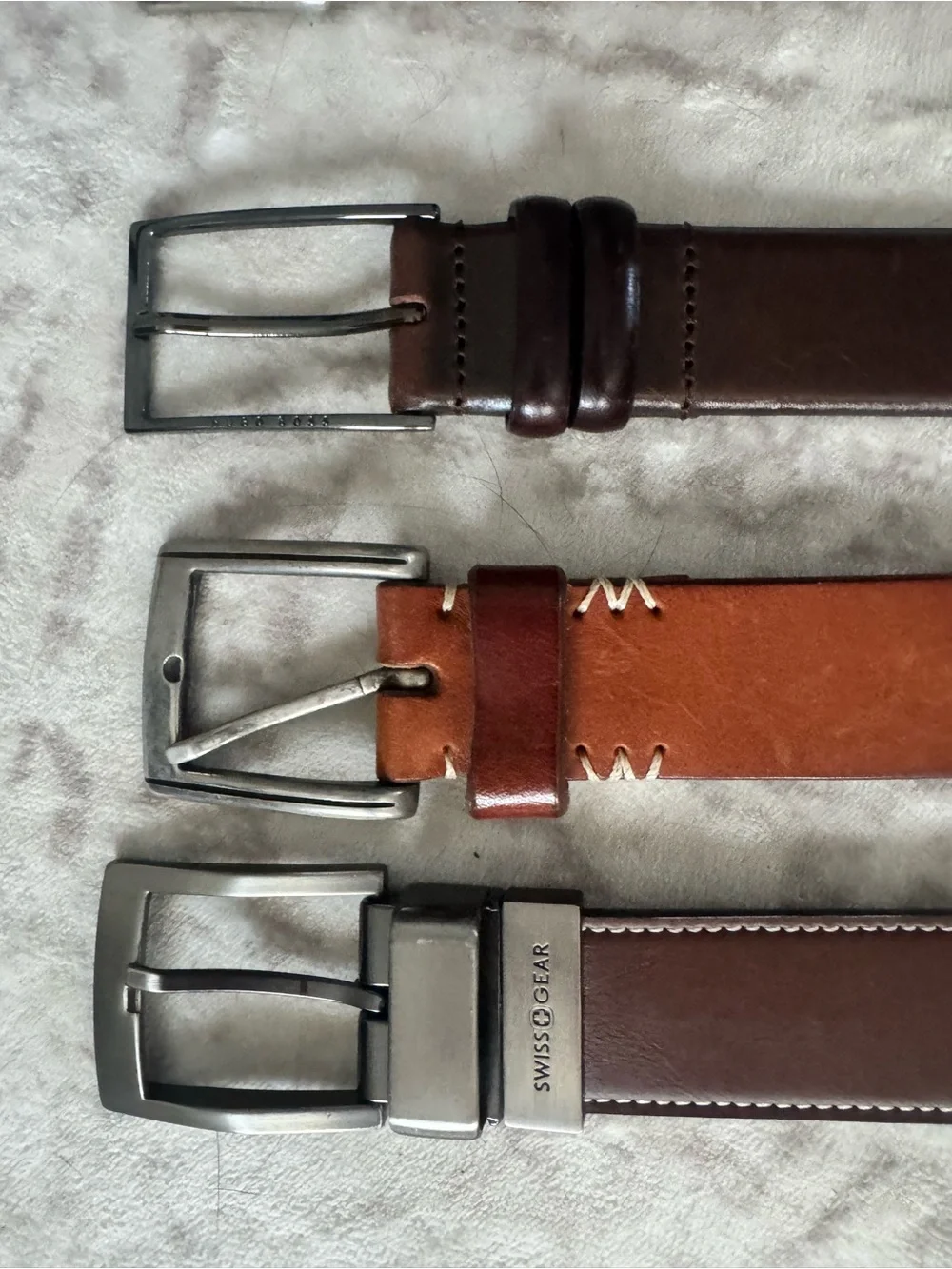 Men's Leather Belts - Brown, Tan, Black L-XL